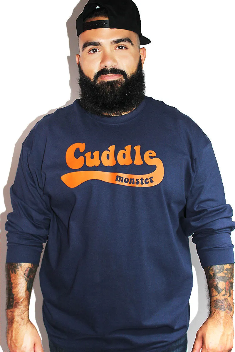 PLUS: Cuddle Monster Long Sleeve Tee- Navy