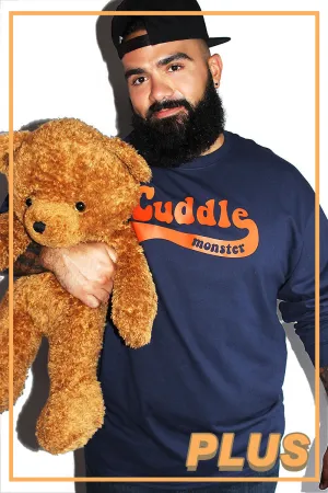 PLUS: Cuddle Monster Long Sleeve Tee- Navy