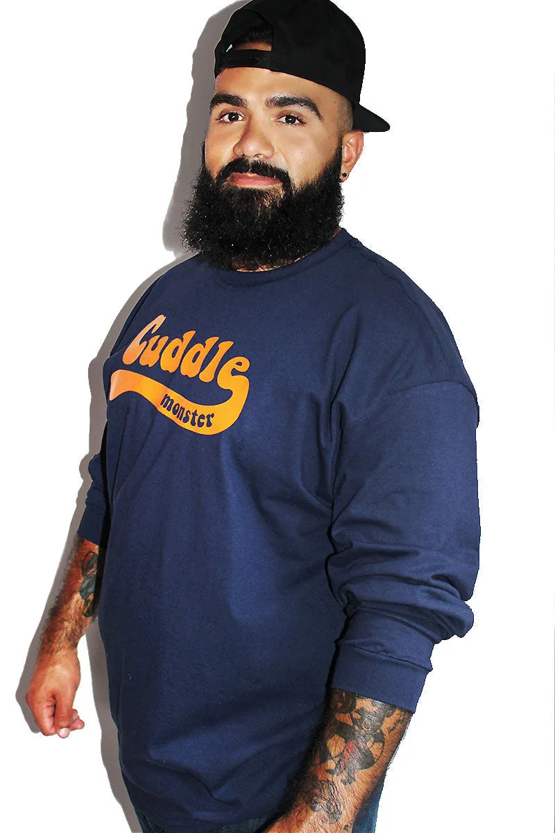 PLUS: Cuddle Monster Long Sleeve Tee- Navy