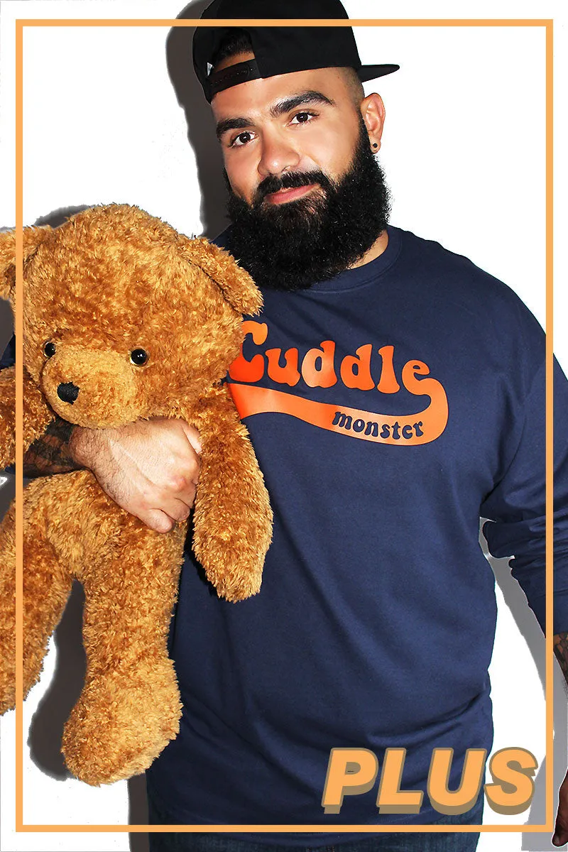 PLUS: Cuddle Monster Long Sleeve Tee- Navy