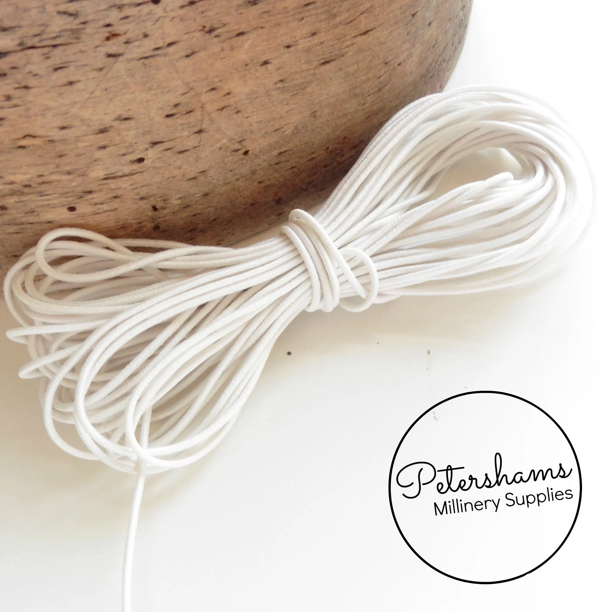 Round 1.5mm Hat Elastic for Millinery - 1m