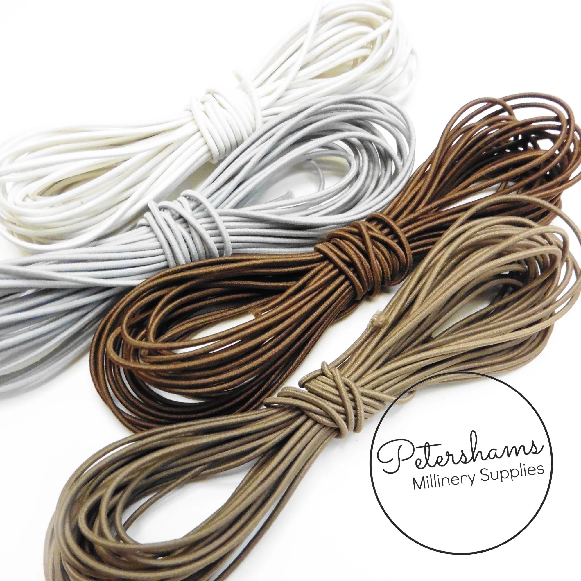 Round 1.5mm Hat Elastic for Millinery - 1m