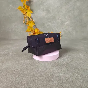 Sarus Crane Series Double Zip Vanity Blue with White Blue Sprig Prints
