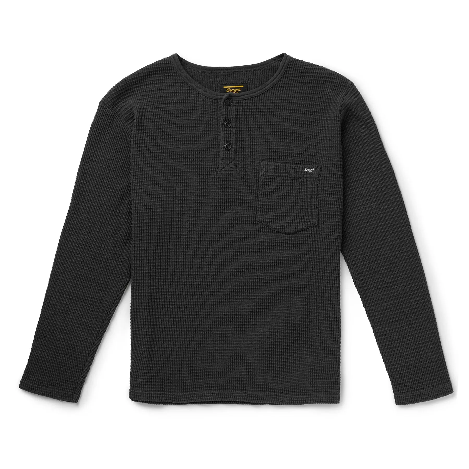 SEAGER Sawpit Henley LS Thermal - VINTAGE BLACK