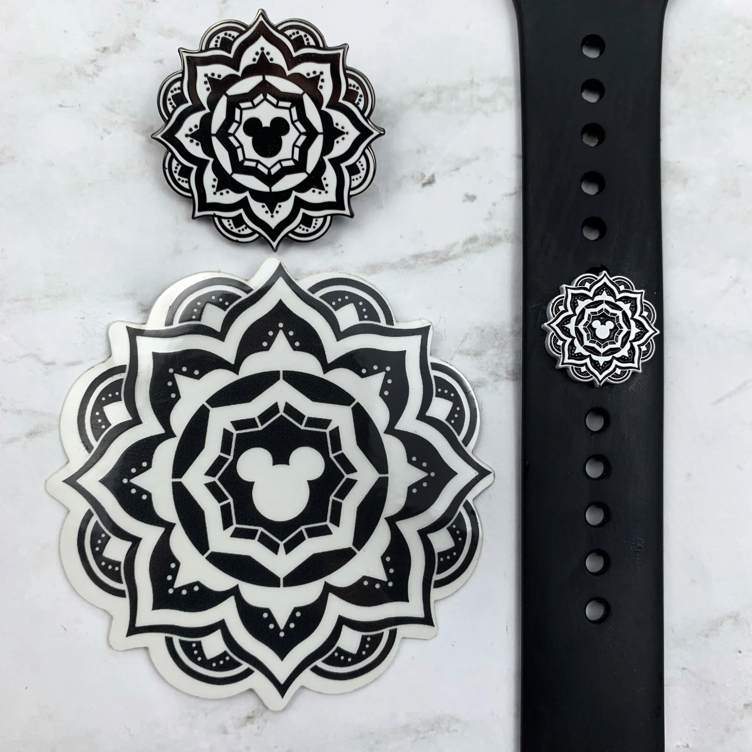 Stickers - Bohemian Mouse Mandala - Clear MARKDOWN