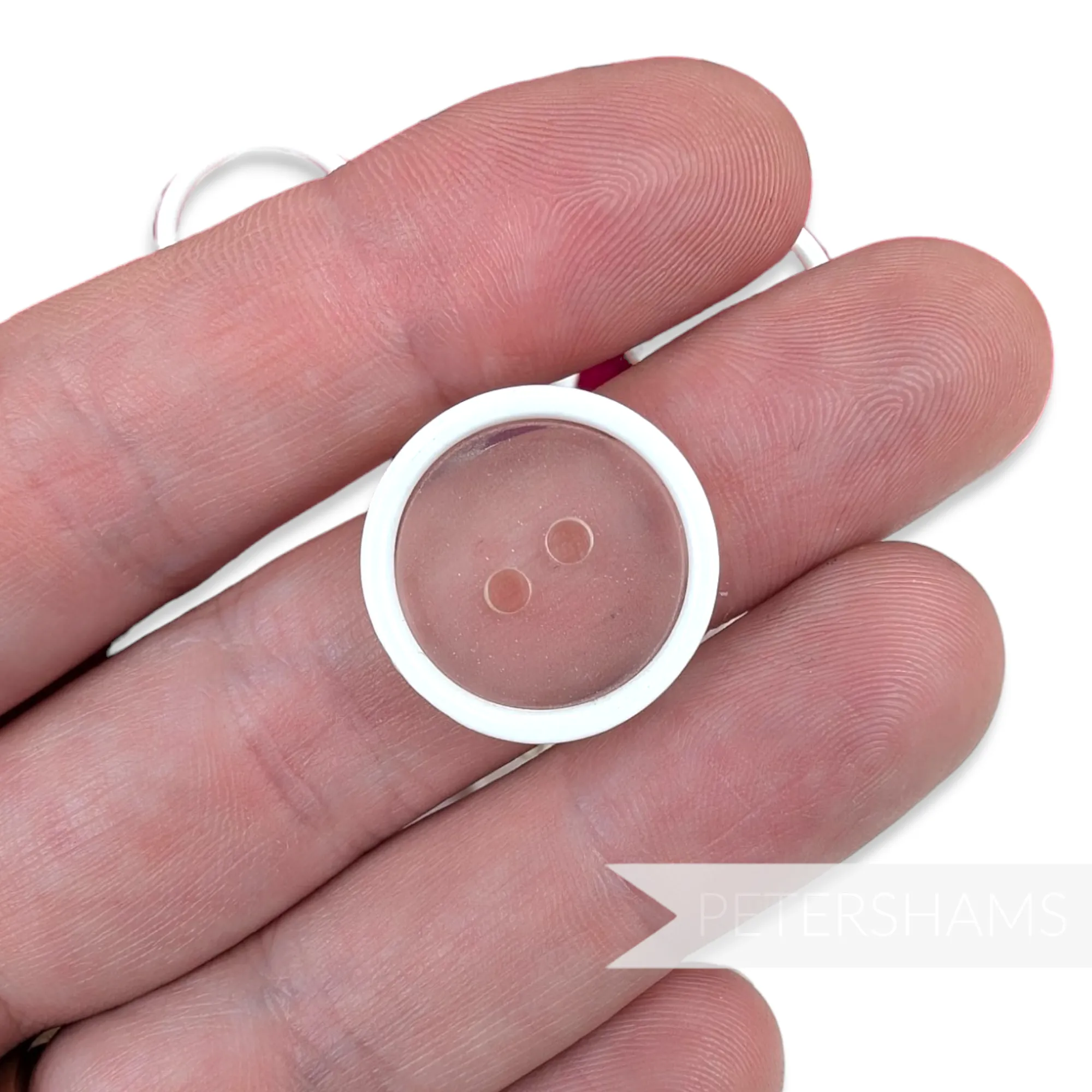 Vintage 1980's Clear Plastic Buttons - Pack of 12