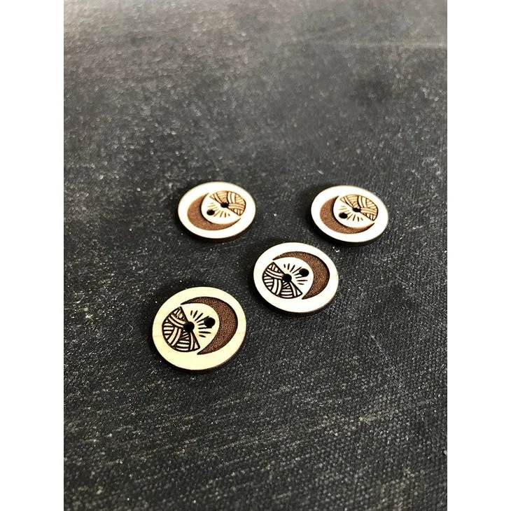 Yarn Moon Buttons